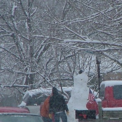 Snowman on the next block