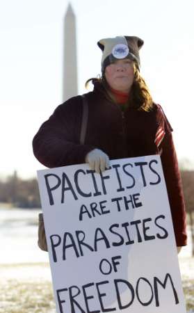 Pacifists are the parasites of freedom